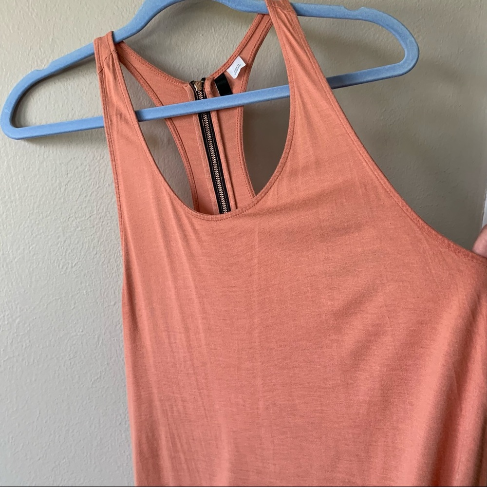 Terra Cotta Back-zip Racerback Tank